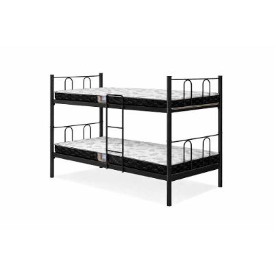 Beliche Solteiro Paris com 2 Colchões 78cm Aço Preto KLM Store
