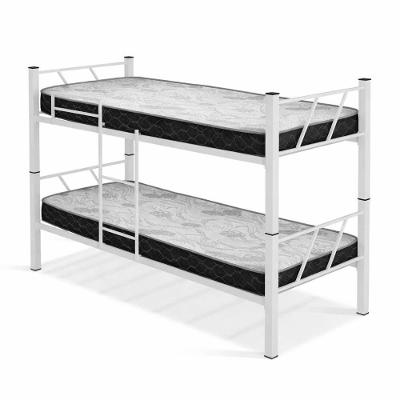 Beliche Solteiro 88cm Agatha com 2 Colchões Estrutura em Aço Branco KLM Store