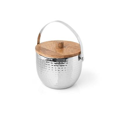 Balde de Gelo Sam Inox Martelado para Bebidas Aço Inoxidável Inox Copa & Cia