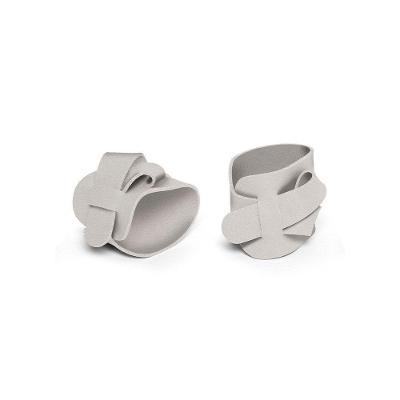 Anel de Guardanapo Ravena Marble Natural 2 Peças em PVC para Mesa Posta Copa & Cia