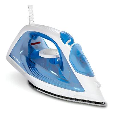 Ferro de Passar a Vapor Britânia BFV07 Base Antiaderente Azul 220V com Jato Extra