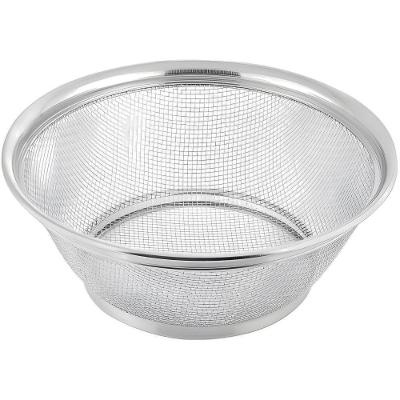 Escorredor Multiúso CK4590 em Aço Inox Estrutura Telada para Alimentos 22x9,8cm Clink