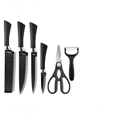 Conjunto de Facas Antiaderente Aço Inox 6 Peças Gourmet para Cozinha EVDRTVERH