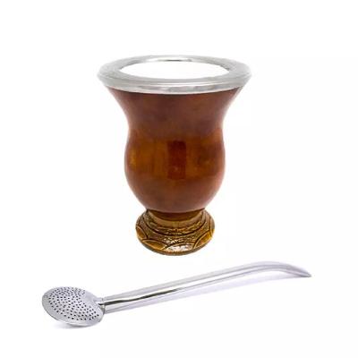 Conjunto Cuia para Chimarrão Simples com Bomba de Porongo Garibaldi