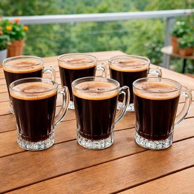 Conjunto 10 Caneca 180ml de Vidro para Café Chá e Chocolate Transparente