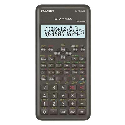 Calculadora Científica Casio FX-100MS-2-W New Edition 12 Dígitos Preto