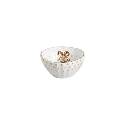 Bowl Cereal Cheers de Noel em Cerâmica para Cereais Sopas e Sobremesas Maison Blanche