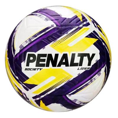 Bola de Futebol Society Líder XXVI para Grama Sintética Roxo e Amarelo Penalty