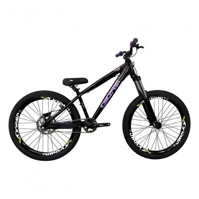 Bicicleta Freeride Wheeling Aro 26 Quadro Alumínio 1 Velocidade Gios Preto com Roxo