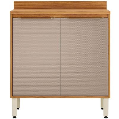 Balcão para Cozinha Valena 2 Portas MDF 80cm Cinamon Nude Demóbile