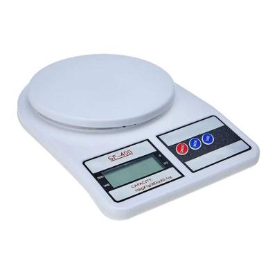Balança Digital de Cozinha 10kg com Função Tara em Plástico Branco Lehaví