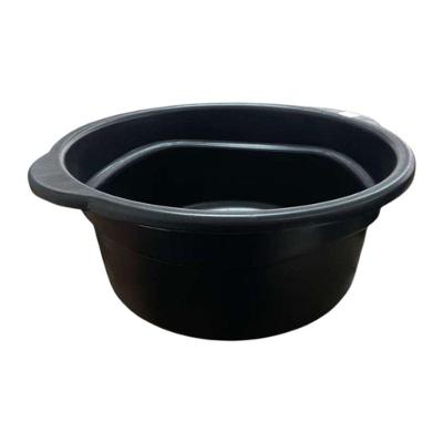 Bacia Redonda 35L Polipropileno Multiuso para Lavanderia Cozinha Banheiro Preto