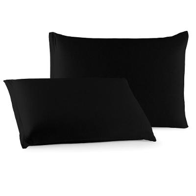 Par de Fronhas Minimal 50x70 Malha 100% Algodão com Zíper Preto Clara Luz Decora