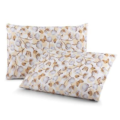 Par de Fronhas Luar 50x70cm Malha 100% Algodão com Zíper Mostarda Clara Luz Decora