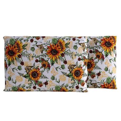 Par de Fronhas Luar 50x70cm Malha 100% Algodão com Zíper Girassol Clara Luz Decora