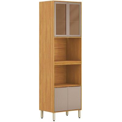Paneleiro Torre Quente Valena 4 Portas em MDF 70cm Cinamon-nude Demóbile