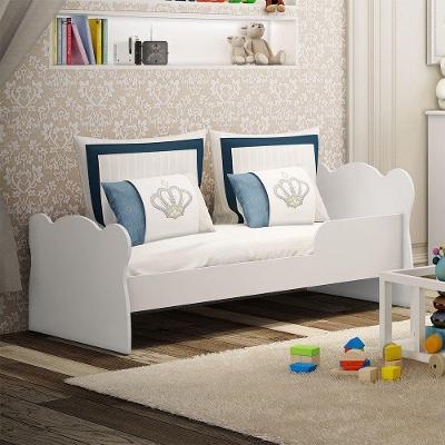 Mini Cama Infantil Ursinho em MDP 15mm Branco Percasa Móveis