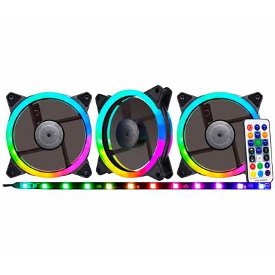 Kit Cooler Fan Sync II AAEA Argb 3 Fans 120mm com Fita Led e Controladora Preto K-Mex