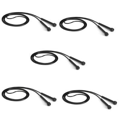 Kit 5 Corda de Pular Pvc 275cm para Exercícios de Força e Condicionamento Preto Atrio