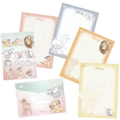 Kit Papel de Carta com Envelopes e Adesivos Disney DAC 5589 20 Folhas 20 Envelopes e 1 Folha