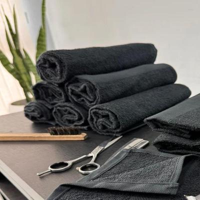 Kit 3 Toalhas de Rosto Kazzavip Felpuda 44cmx75cm 100% Algodão Preto Margex