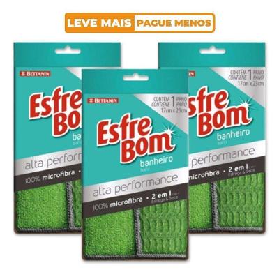 Kit Pano para Banheiro Microfibra Performance 3 Unidades para Limpeza de Banheiro Bettanin