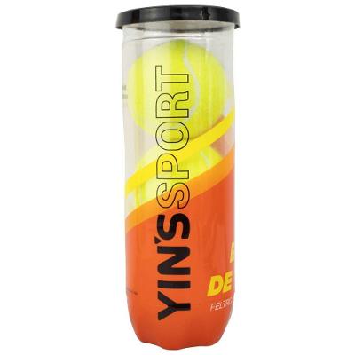 Kit 3 Bolas de Tênis em Feltro YS37005 para Treino Amarelo Yin's