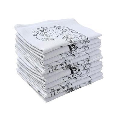 Kit 11 Pano de Prato Copa Sacaria 95% Algodão 45cmx71cm Branco Off-white Lomaer