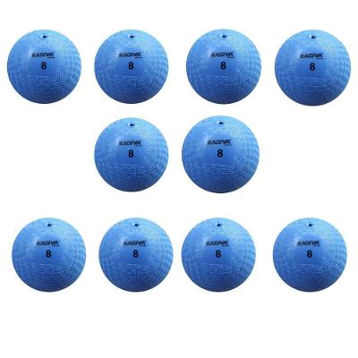 Kit 10 Bola de Iniciação N8 para Queimada e Handebol Azul Kagiva