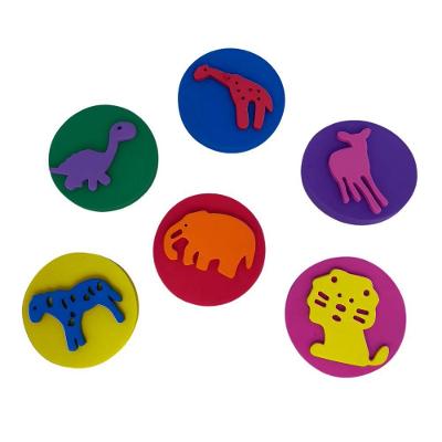 Kit Carimbo de EVA Formatos de Animais Yins Brasil YP9026 C- 6 Unidades para Artesanato