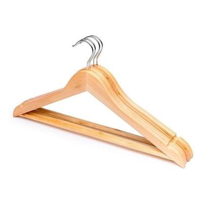 Kit 3 Cabides de Madeira Envernizada para Roupas Thika Importadora