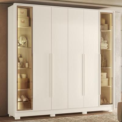 Guarda Roupa Casal Palermo A02 6 Portas de Bater 4 Gavetas MDP Off Whitte Mpozenato