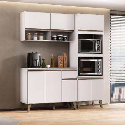 Cozinha Completa Atlanta Fit 2 Portas 1 Gaveta 165cm Branca Móveis Carraro