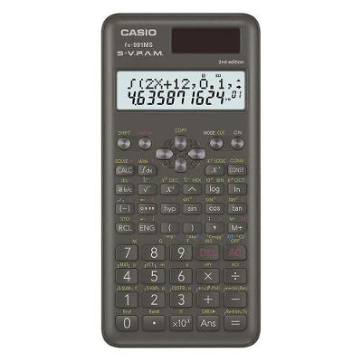 Calculadora Científica Casio FX-991MS 12 Dígitos Solar e Bateria Preto
