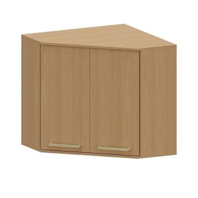 Armário Aéreo de Canto Duna 74cm 2 Portas MDF Giratória Freijó Luciane Móveis