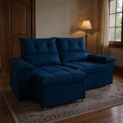 Sofá Verona Retrátil e Reclinável 2 Lugares 150cm Azul Marinho Élpis Móveis