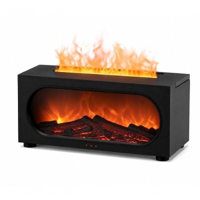Umidificador Difusor Lareira Rgb para Aromaterapia e Ambientes Internos Preto Jac Pack