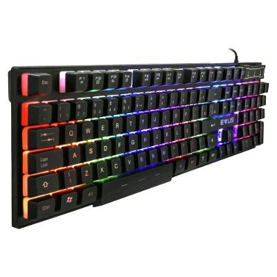 Teclado Gamer Evus Tc-11b Jellybeans Abnt2 com Iluminacao Led Rainbow e Anti Ghosting