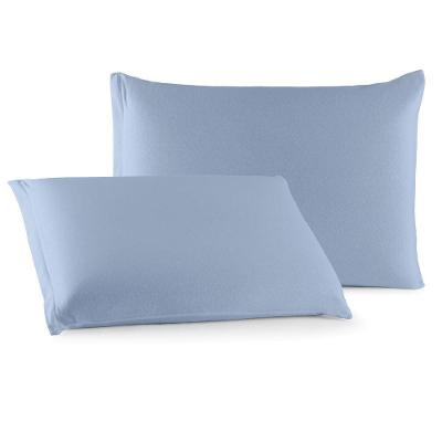 Par de Fronhas Minimal Liso Malha 100% Algodão 50x70 com Zíper Clara Luz Decora