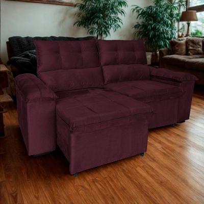 Sofá Verona 2 Lugares Retrátil e Reclinável 150cm Bordô Veludo Élpis Móveis