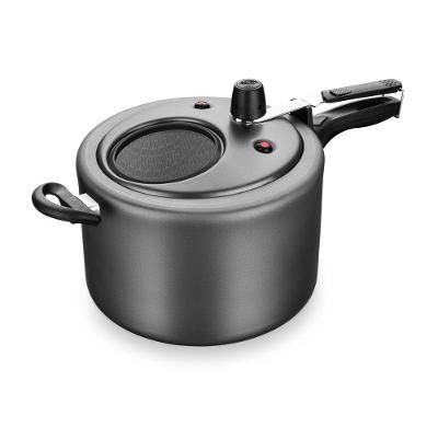 Panela de Pressão com Visor 8L Fechamento Interno Alumínio Antiaderente Preto MTA Alumínios