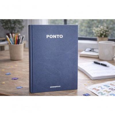 Livro de Ponto 160 Folhas Capa Dura Papel para Controle de Frequência Diário Azul