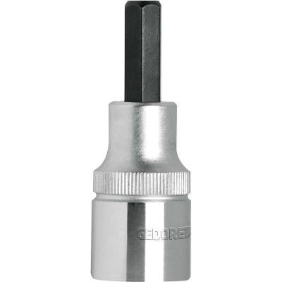 Soquete Hexagonal 17mm Encaixe 1-2 Gedore Red em Aço Cromo Vanádio 55mm