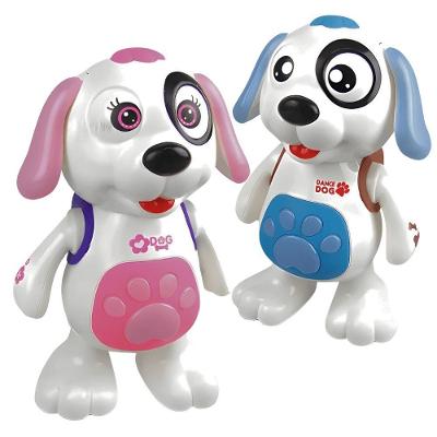 Robô Cachorro Shelby Dançarino com Som Luzes e Movimentos Interativos Branco Toy King