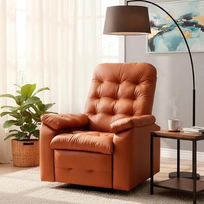 Poltrona Reclinável Bugatti Sintético Corano Terracota Conforto para Sala Matrix