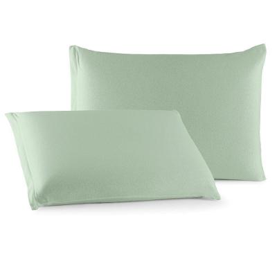 Par de Fronhas Minimal Malha 100% Algodão 50x70cm 2 Peças Verde