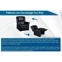 Poltrona Reclinável c/Massagem p/ Sala MH 1216 Two Way Courano Bege - Herval