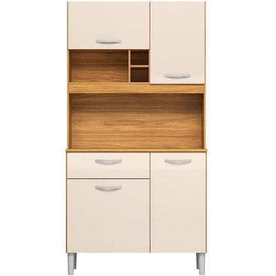 Kit de Cozinha Rúbia 4 Portas 1 Gaveta 91cm Cinamomo-off White Demóbile