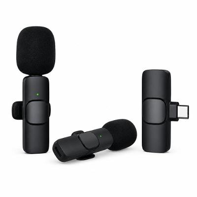 Microfone de Lapela Duplo Tipo C sem Fio Captura Nítida Hd com Bateria 5 Horas MDM