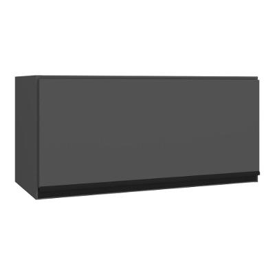 Armário Aéreo de Cozinha Milano MP2392 70cm 1 Porta Cinza Grafite Multimóveis